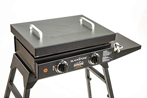 Blackstone 5079 Hard Cover Top Lid with Handle for 22" Griddle - Lightweight & Durable Storage Hood Cover - Powder Coated Steel - Flat Top Griddle Accessories Water Resistant Premium Model, Black - Grill Parts America