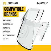 Durable 240323002 Refrigerator Door Shelf [DIY Tips Below] by PartsBroz - Compatible Kenmore Frigidaire Parts - Replaces AP2115742 EA429725 PS429725 - Lifetime Cantilever Shelf, Clear Plastic Drawer - Grill Parts America