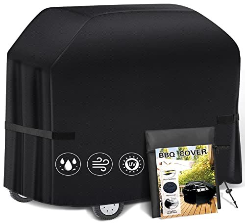 PALON Waterproof BBQ Grill Cover 75-Inch, Heavy Duty Outdoor GAS Grill Covers, with Built-In Vents Velcro, Barbecue Grills All Weather Protector for