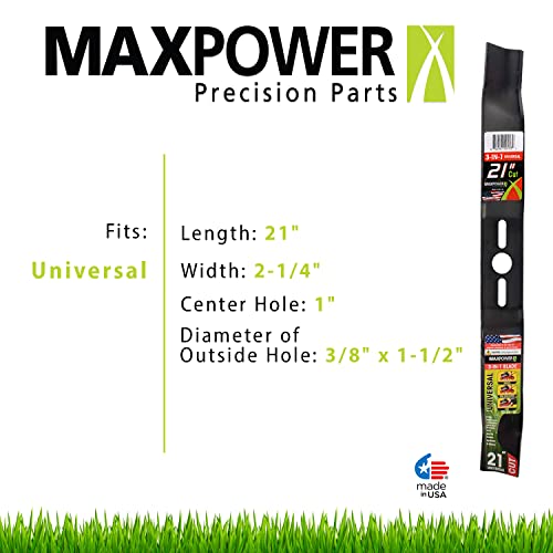 Maxpower 331951B Universal 3-N-1 Blade for 21 in. Cut Mower, black - Grill Parts America