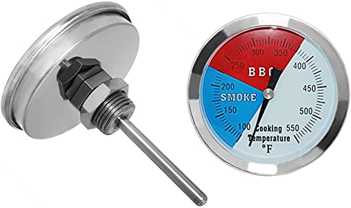 3 1/8 inch Charcoal Grill Temperature Gauge, Accurate BBQ Grill Smoker Thermometer Gauge Replacement for Oklahoma Joe's Smokers, and Smoker Wood Charcoal Pit, Large Face Grill Temp Thermometer - Grill Parts America