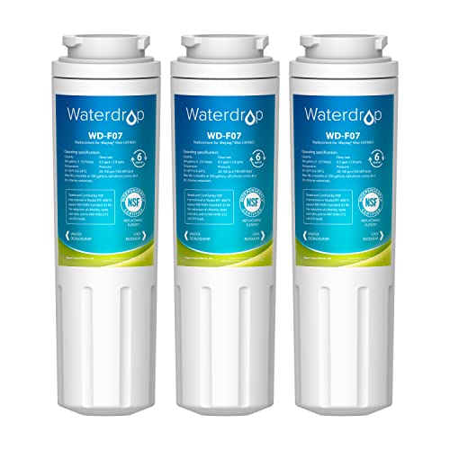 Waterdrop EDR4RXD1 Compatible with EveryDrop Filter 4, Whirlpool UKF8001, 4396395, Maytag UKF8001AXX-200, UKF8001AXX-750, WD-F07, Refrigerator Water Filter, 3 Filters - Grill Parts America