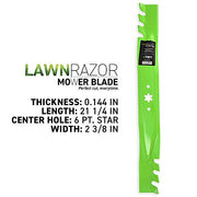 8TEN LawnRAZOR Mower Blade Set for Cub Cadet MTD Troy Bilt LTX1040 RZT-L42 942-04308-X 42-inch Deck (Heavy Duty Toothed Mulching) - Grill Parts America