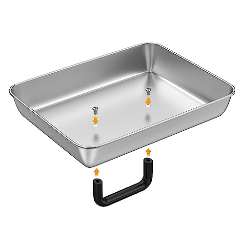 SafBbcue 2 Sets Flat top grill accessories 14" Rectangle Cheese Melting Basting Cover for Blackstone,Pitboss,Camp Chef Steamer Dome Pizza Oven/Wok Cover,Metal Plate Cover for Grill Cooking Accessories - Grill Parts America