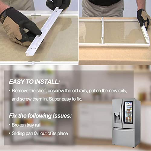 240530701 Meat tray hanger (right), Compatible with Frigidaire Refrigerator drawer slides - replaces 240460501 PS430917 - Grill Parts America