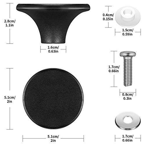 4 Sets Dutch Oven Knob Bakelite Replacement Knob Pot Lid Handle Compatible with Le Creuset, Aldi, Lodge and Other Enameled Dutch Oven, Black - Kitchen Parts America
