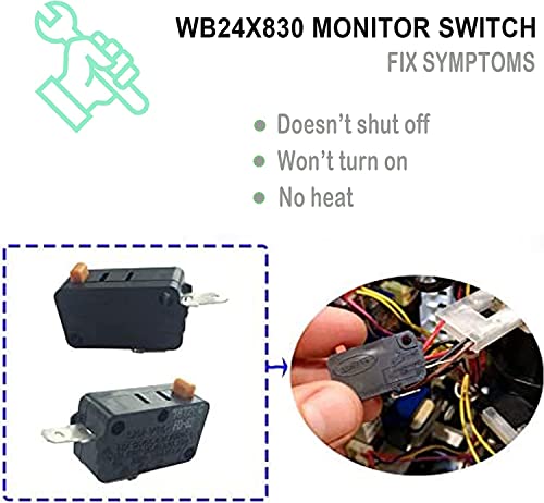 LONYE SZM-V16-FD-62 WB24X830 Monitor Switch RE2 Replacement for GE Starion Microwave 3405-001033 WB24X0800 WB24X800 AP2024338 PS237422 DE34-20019A(Normally Closed)(Pack of 2) - Grill Parts America