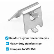 [30 Pack] 920158 Freezer Shelf Clip for True & Other Commercial Refrigerator - Stainless Steel Shelving - Refrigerator Shelf Clips - Metal Shelf Clips - Refrigerator Parts & Accessories - Grill Parts America
