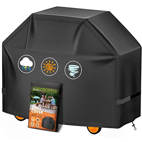 HomWanna Grill Cover 55 Inch - Superior Gas Grill Cover for Outdoor Grill - 600D Outside BBQ Covers Waterproof Heavy Duty for Weber, Dyna-glo, Char-Broil, Nexgrill, Brinkmann, Monument Barbecue Grill - Grill Parts America