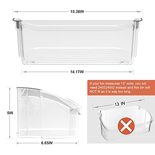 UPGRADE 240356402 Refrigerator Door Bin Replacement Part, Compatible with Frigidaire Refrigerator Door Shelf LFSS2612TF0 FFSS2615TS0 FGHS2631PF4A FGHS2655PF LGUS2642LF1 LFSS2612TE0 Door Bin(2-Pack) - Grill Parts America