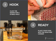 FLAGTION Sous Vide, Set of - 1.5 Pounds Food Grade Stainless Steel Sous Vide Mesh Net & 5 Silicone Coated Magnets for Sous Vide Cooking, Premium Sous Vide Accessory Kit to Avoid Undercooked Food - Kitchen Parts America