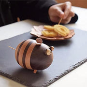 Toothpicks Holder Dispenser Wooden Gifts Bee Decor Cute Gifts Home Office Desk Decor Accessories Birthday Gifts for Mom for Friends Holds Toothpicks 150 Pcs - Grill Parts America
