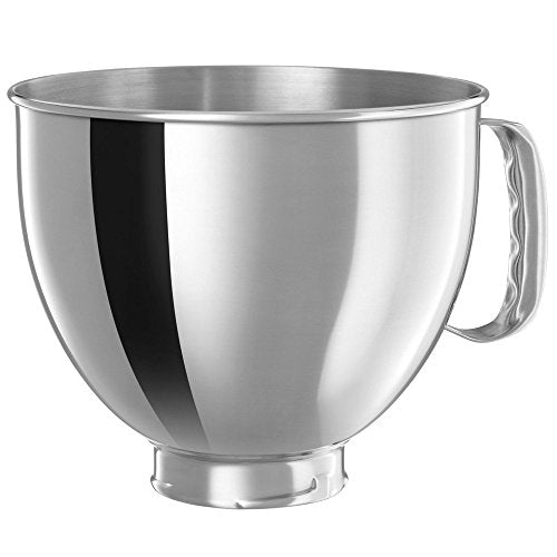 KitchenAid K5THSBP Tilt-Head Mixer Bowl with Handle, Polished Stainless Steel, Polished Stainless Steel, 5-Quart - Kitchen Parts America