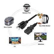 Power Cord Cable Compatible for Instant Pot, Electric Pressure Cooker, Power Quick Pot, Rice Cooker, Soy Milk Maker, Microwaves, Coffee Pot and More Kitchen Appliances, 3 Prong Replacement Cable 6Ft - Grill Parts America
