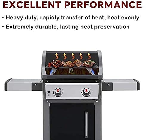 Uniflasy 7637 Grill Cooking Griddle for Weber Spirit I & II 200 Series 17.5 inch Spirit E210 Spirit E220 Spirit S210 Spirit S220 with Front Control Weber Spirit 200 Grill Replacement Flat Cooking Pan - Grill Parts America