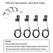 Hisencn Replacement Parts Kit for Charbroil 4 Burner 463241113, 463449914 Gas Grills, Pipe Burner Tube, Heat Plate Tent Shield, Crossover Tube for Charbroil Commercial Gas Grills - Grill Parts America