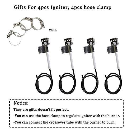 Hisencn Replacement Parts Kit for Charbroil 4 Burner 463241113, 463449914 Gas Grills, Pipe Burner Tube, Heat Plate Tent Shield, Crossover Tube for Charbroil Commercial Gas Grills - Grill Parts America