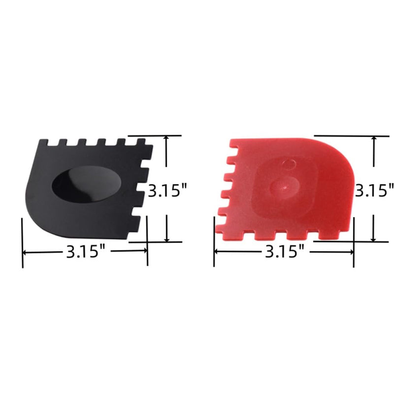 WHTCHSU Durable Grill Pan Scrapers, Red and Black, 4-Pack - Grill Parts America