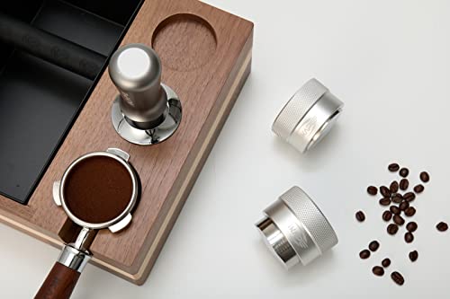IKAPE Coffee Products, 51MM Coffee Distributor, Gravity Adaptive Espresso Distributor Fits All 51MM Espresso Portafilter, Compatible with 51MM Delonghi Bottomless Portafilter (Silver) - Kitchen Parts America