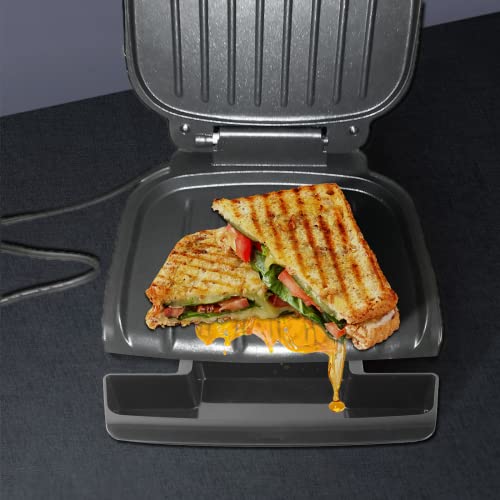 (2-Pack) Replacement Drip Tray Pans for 4-Serving Classic Plate Grill and Panini Press - Replaces Part Number GR340-01 - Includes 1 Multipurpose Grill Scraper - Dishwasher-Safe - Grill Parts America