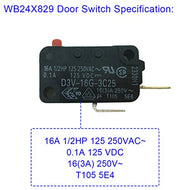 LONYE WB24X829 D3V-16G-3C25 Secondary Door Switch Fit for GE Microwave 253819 AP2024337 PS237421(Normally Open)(Pack of 2) - Grill Parts America