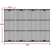 UikJOY Cast Iron Grill Grate Replacement Part for Chargriller 5050 2121 3001 3008 3030 3072 3232 3725 4000 4008 4208 Gas Grill, Grill Cooking Grid Grates for Char Griller (19 3/4" x 6 3/4" Each) - Grill Parts America