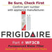 Frigidaire WF3CB Puresource3 Refrigerator Water Filter , White, 1 Count (Pack of 1) - Grill Parts America