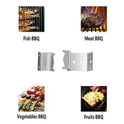 Kalomo Grill Heat Plates Shield Flame Shield Brackets, Burner Hanger Brackets BBQ Gas Grill Replacement Parts Accessories with Screws for Chargriller 5050 Duo, 3001, 3008, 5050, 5072, 5650 - Grill Parts America