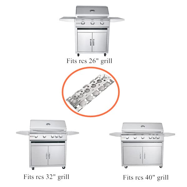SafBbcue Summerset Sizzler Grill Parts Replacement for RCS 26" 32" 40" Grill Briquettes Turbo Captn Cook CG3CKWN CG4CKW Flame Tamer Heat Plates - Grill Parts America