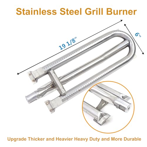 Plowo Stainless Steel Grill Burners for DCS BBQ Grills 27DBQR, DCS 36 BGB36-BQARL, DCS 48 BGB48-BQARN, 3 Pack - Grill Parts America