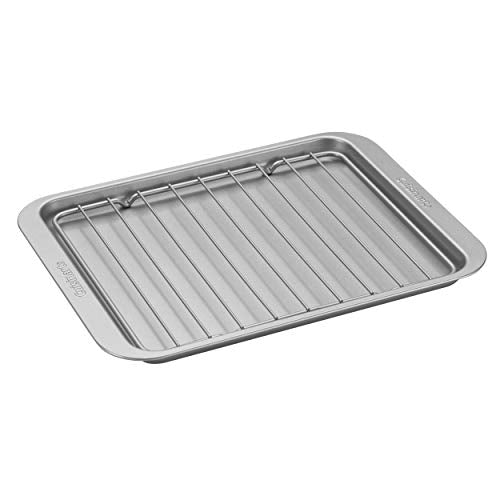 Cuisinart AMB-TOBPRK Toaster Oven Broiling Pan w/ Rack, silver, 11.2"(l) x 8.6"(w) x 0.06"(h) - Kitchen Parts America