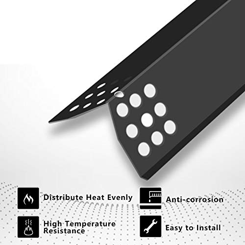 MONIBAQ 6 pcs Flame Tamers for Nexgrill 720-0896 720-0896B 720-0898 720-0830H 720-0783E Replacement Parts, Porcelain Steel Heat Plates Heat Shields - Grill Parts America
