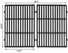 QuliMetal 18.75" Cooking Grates for Weber Genesis II 300 and Genesis II LX 300 Series Gas Grills, Cast Iron Grill Grates Replacement for Weber 66095 - Grill Parts America