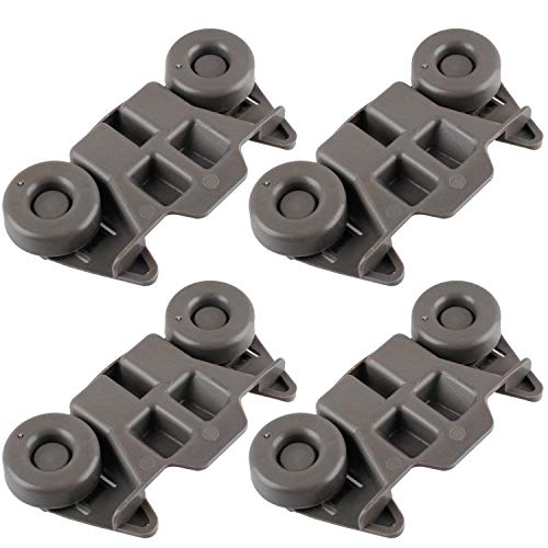 UPGRADED W10195416 (Packs of 4), Dishwasher Wheels Lower Rack for Kitchenaid Whirlpool Maytag Kenmore.Dishwasher Rack Parts .W10195420 AP5983730 W10579095A W10311123B PS11722152 Replacement Wheels - Grill Parts America