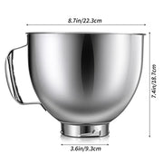 Gdrtwwh Stainless Steel Bowl for KitchenAid 4.5-5 Quart Tilt-Head Stand Mixer,Replacement with KitchenAid Mixer Bowl, Dishwasher Safe - Kitchen Parts America