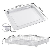 Stainless Steel Baking Tray Pan and Air Fryer Basket Compatible with Cuisinart Airfryer TOA-060 and TOA-065 (with Cuisinart Airfryer models TOA-060 and TOA-065) - Grill Parts America