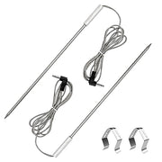 Replacement Meat Probe for Expert Grill Commodore Pellet Grill & Smoker, 3.5mm Plug Thermometer Probe with 2 Pack Probe Clips for Expert Grill Probe Accessories - Grill Parts America