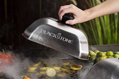 Blackstone 5207 Rectangle Basting Cover Small 2-Pack Griddle Accessories, Stainless Steel, Cheese Melting Dome and Steaming Cover, Best for Use on Flat Top Griddle Grill Cooking Indoor or Outdoor - Grill Parts America