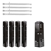 Hisencn Gas Grill Replacement Parts for DGH474CRP, 5 Burner Grill, 4 Burner Tubes and 5 Heat Plates, Stainless Steel Pipe Burner, Porcelain Steel Grill Heat Tent Flavorizer Bars - Grill Parts America