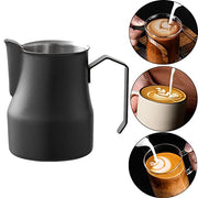 MagiDeal Milk Frothing Pitcher Jug, Stainless Steel Espresso Machine Parts Espresso Steaming Pitcher for Coffee Cappuccino Matcha Kitchen Home, 500ml Black - Kitchen Parts America