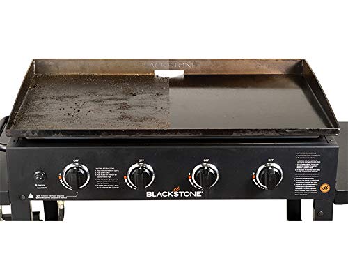 Blackstone 5060 Grill & Griddle Kit 8 Pieces Premium Flat Top Grill Accessories Cleaner Tool Set-1 Stainless Steel 6" Scraper, 3 Scouring Pads, 2 Cleaning Bricks, and 1 Handle, Black - Grill Parts America