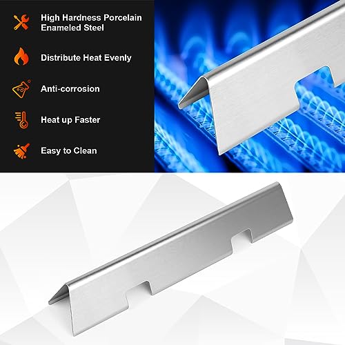 Uniflasy 15.3" Flavorizer Bars for Weber Spirit I & II and GS4 Spirit II 300 Series, Spirit E310 S310 E320 S320 E330 S330 Gas Grills with Front Mounted Control Panels, Stainless Steel Heat Plate, 7636 - Grill Parts America