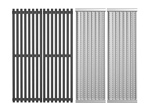 Outspark Cooking Grid Grates and Emitter Plates Replacement Parts for Charbroil 2015 and Newer Commercial, Signature, Professional Series TRU-Infrared Gas Grills,Cast Iron - Grill Parts America