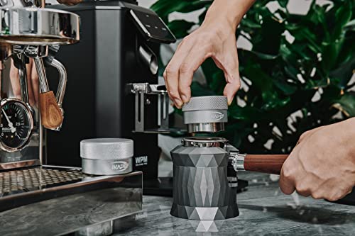IKAPE Coffee Products, 51MM Coffee Distributor, Gravity Adaptive Espresso Distributor Fits All 51MM Espresso Portafilter, Compatible with 51MM Delonghi Bottomless Portafilter (Silver) - Kitchen Parts America