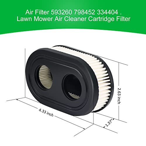 Air Filter, Suitable for 593260 798452 334404Series Engine 550E 500EX 550EX 625 575EX 4247 5432 5432K 09P00 09P702 Lawn Mower Air Filter Mower Series Engine Accessories - Grill Parts America
