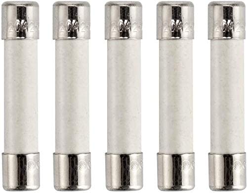 Microwave Fuse Ceramic Fuse Cartridge Fuse 20 Amp 250V Slow-Blow Compatible and Universal Replacement for GE WB27X10388 and Whirlpool Kenmore Other Microwaves 5 PCS Product Name - Grill Parts America