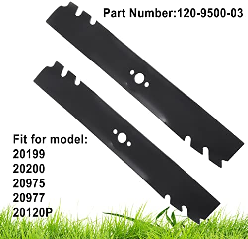 Wadoy 120-9500-03 Blades 15.4" 2 Pack Compatible with Toroo Timemasterr 30 inch Mower Parts for 116-6358-03 20199 20200 20975 20977 22207 20120P - Grill Parts America