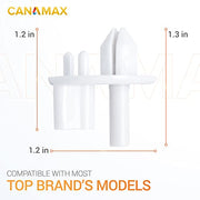 241993101 Refrigerator Crisper Cover Support Premium Replacement Part by Canamax - Compatible with Frigidaire & Kenmore Refrigerators - Replaces AP4427109, 1513082, 240423701, 7241993101 - PACK OF 4 - Grill Parts America