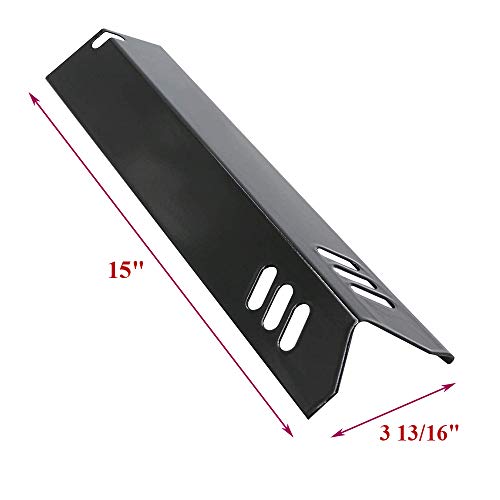 Criditpid Porcelain Grill Heat Shields Replacment for Dyna-Glo DGF510SBP, DGF493BNP, Barbeque Grill Heat Plates for Backyard Grill Replacement Parts BY15-101-001-02, BY13-101-001-13, GBC1460W - Grill Parts America