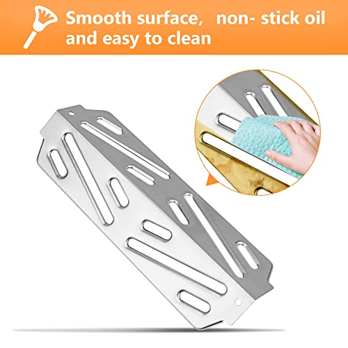 Hisencn 12.5'' Heat Deflector for Weber Genesis II 300 Series, Genesis II E-310/S-310, II E-315/S-315, II E-330, II E/S-335 Gas Grill, for Weber Genesis II Parts 66040, Stainless Steel, 3-Pack - Grill Parts America